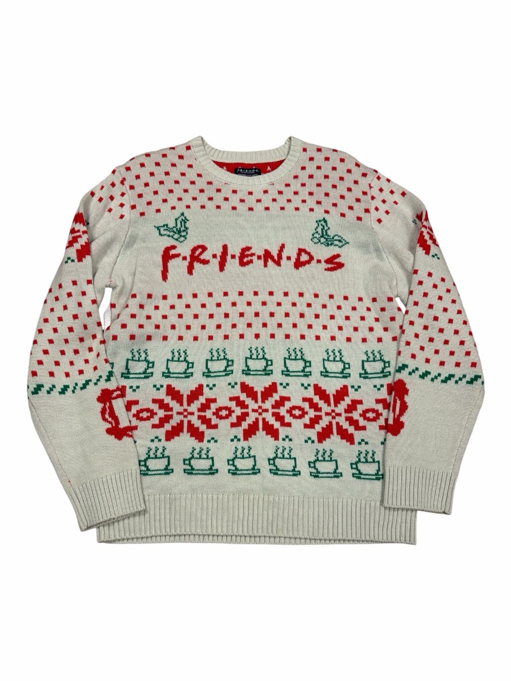 Vintage 90s FRIENDS Central Perk Coffee Ugly Christmas Knit
